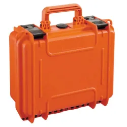 Max Cases Noodset oranje | Max Case klein, leer | 336 x 300 x 148 mm (buitenkant)300 x 225 x 132 mm (binnenkant)